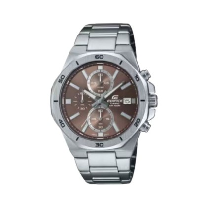 Casio Edifice EFV-640D-5AV Silver Stainless Steel Band Men Watch